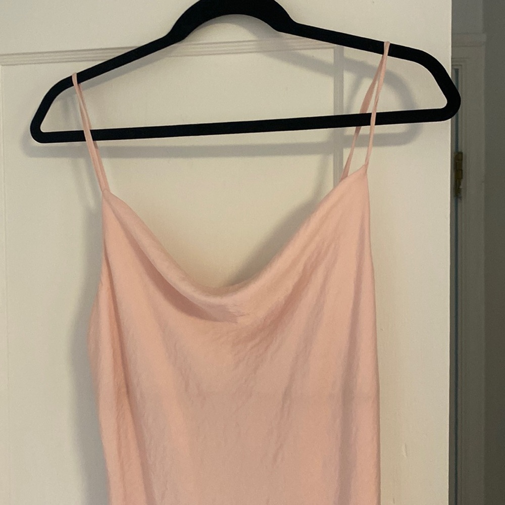 Satin pink dress